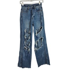 BUY 2 GET 2🔥 PacSun Blue Distressed Flare Jeans